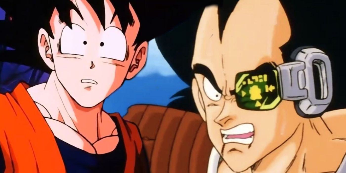 Goku and Raditz in Dragon Ball.