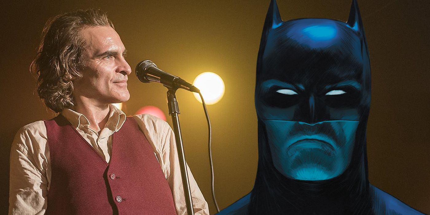 Joaquin Phoenix's Joker performs stand-up to a dark, stone-faced Batman