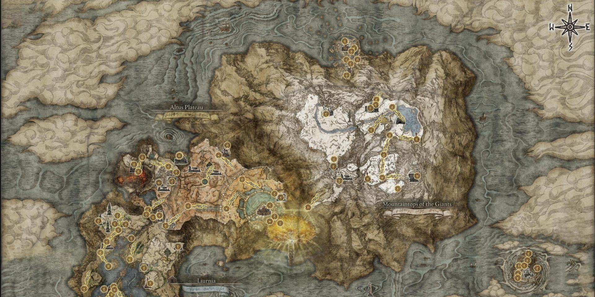 Elden Ring Beyond The Lands Between the map