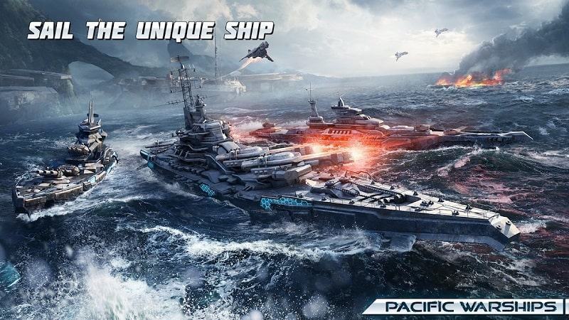 Pacific Battleship Navy PvP Mod Free