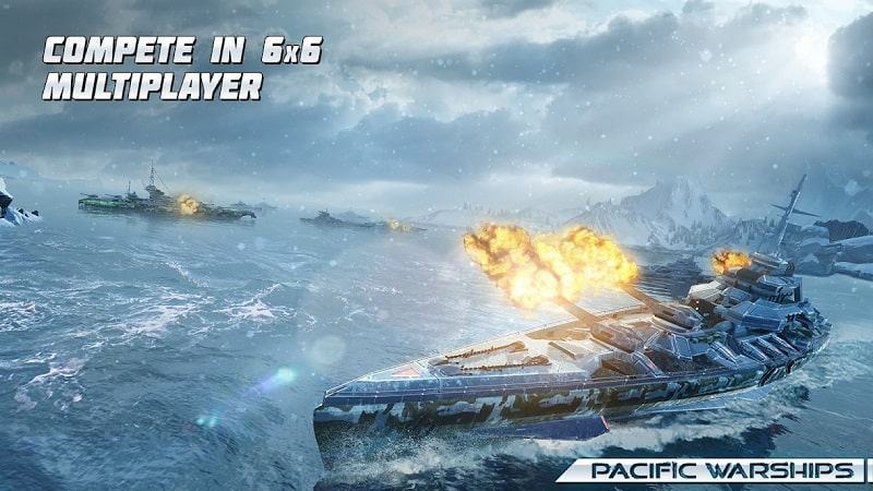 Navy Pacific Battleship PvP mod apk