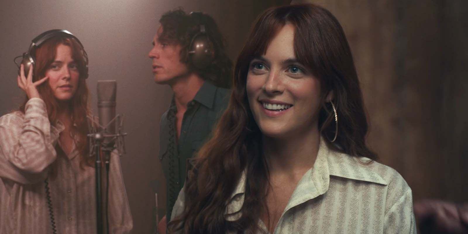 Riley Keough as Daisy and Sam Claflin as Billy in Daisy Jones & The Six episode 3