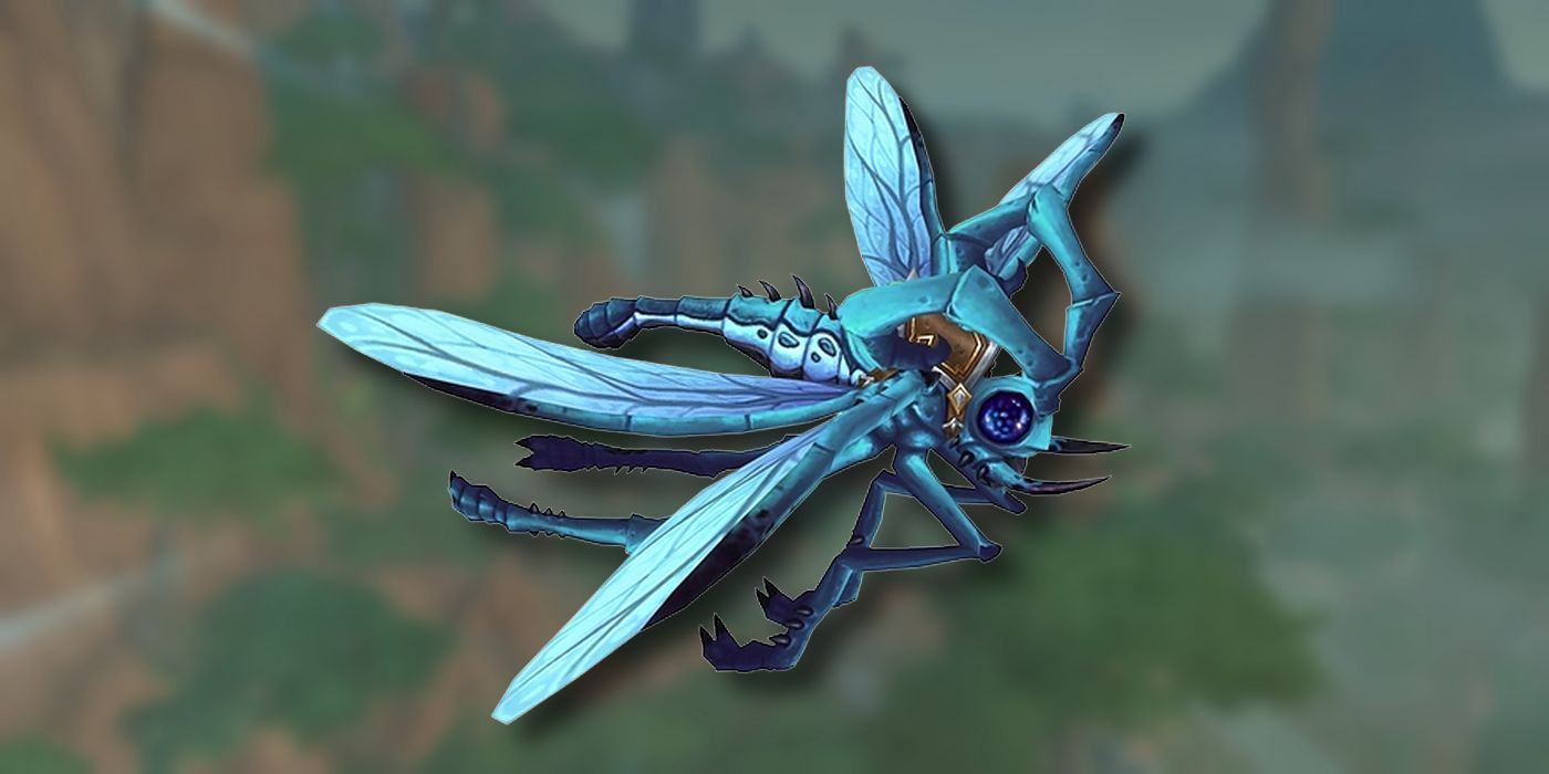 Azure Skitterfly mount in WoW Dragonflight