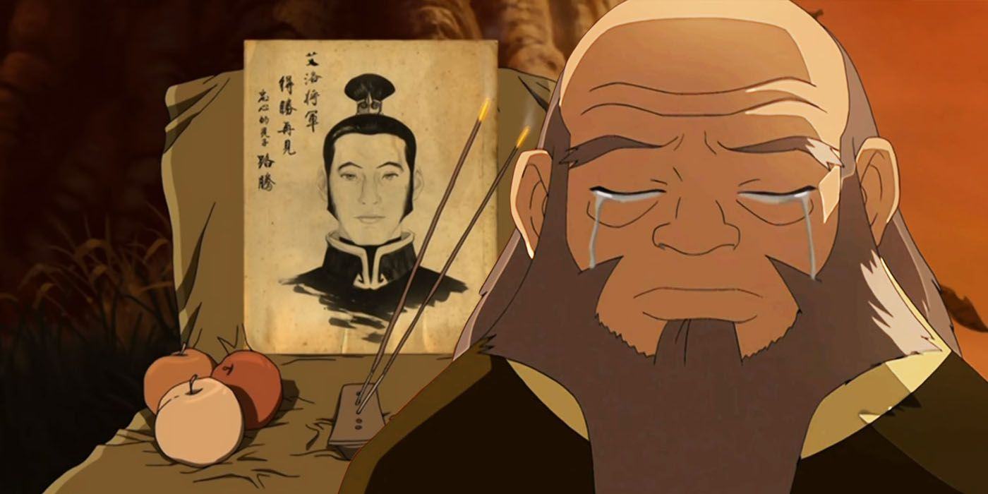 Iroh mourns his son Lu Ten in Avatar The Last Airbender