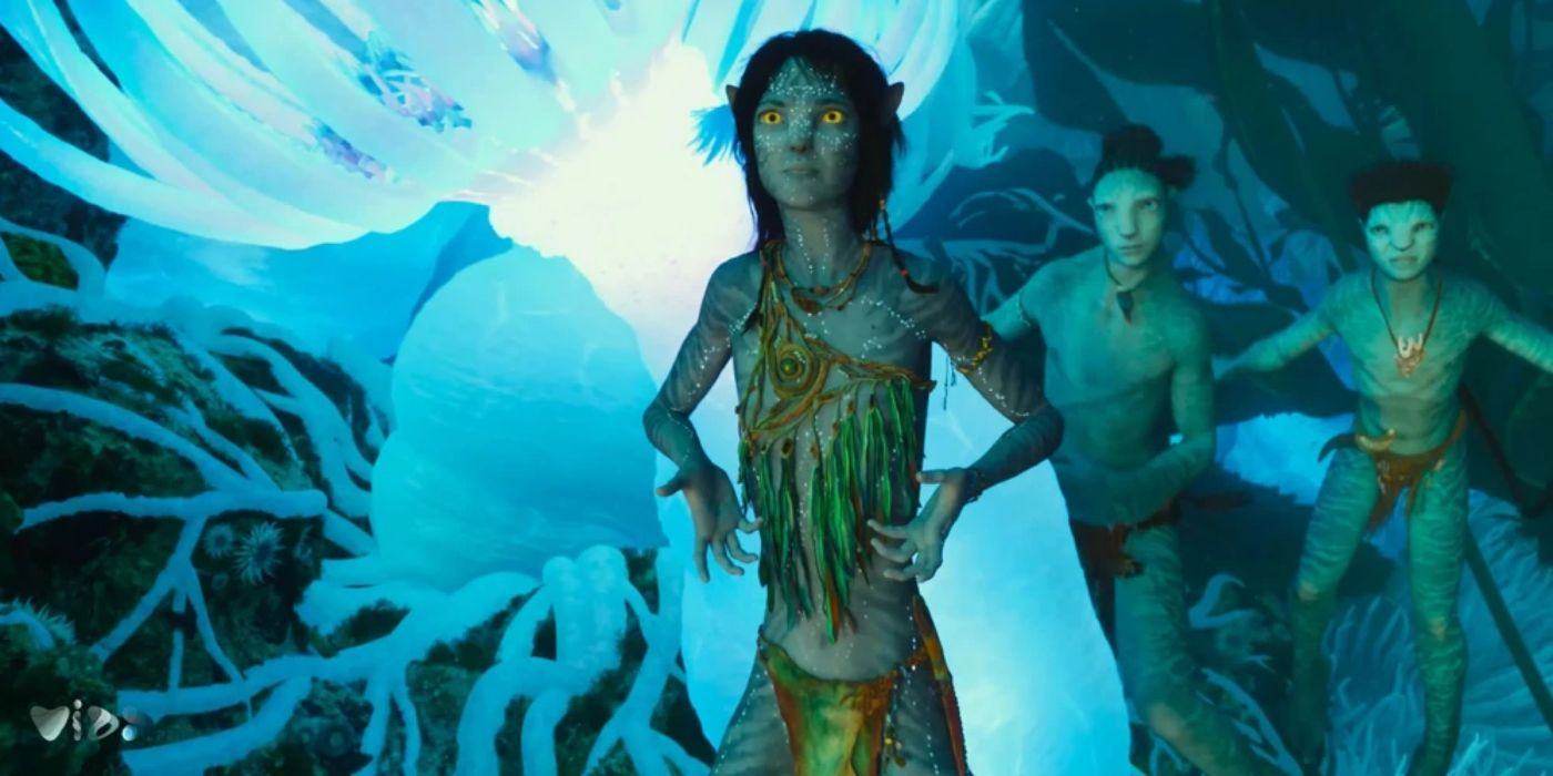 Kiri prepares to use her powers in Avatar: Way of Water.