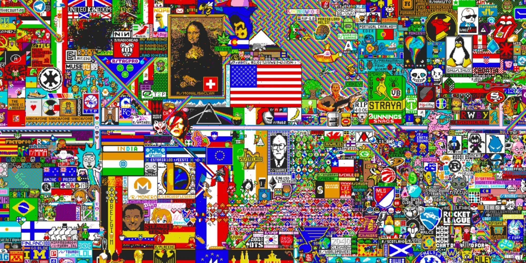 Artwork created on r/Place in 2017