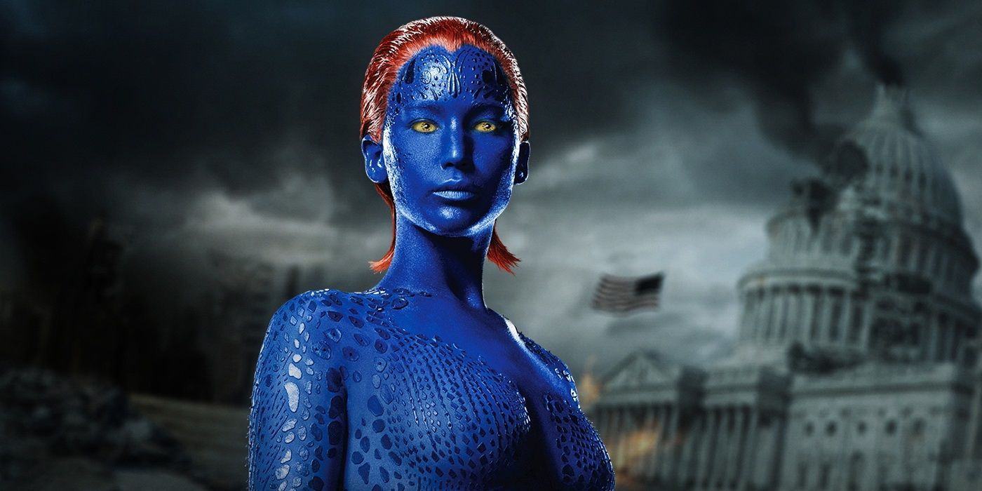 Advertising image of Mystique in Days of Future Past