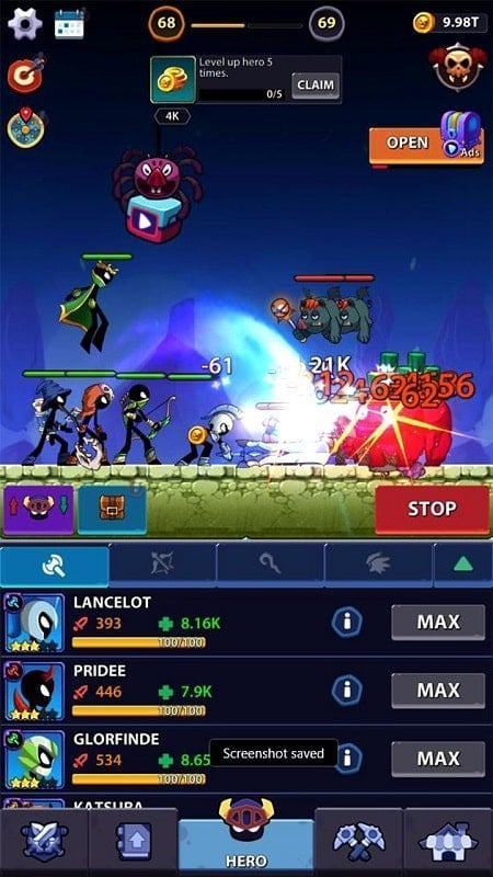 Idle Stickman hero mod download