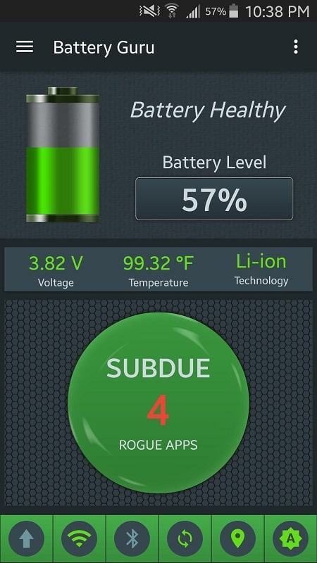 Main mode on battery