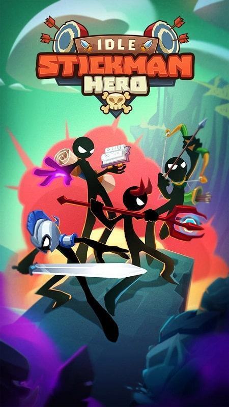 Idle Stickman hero mod download