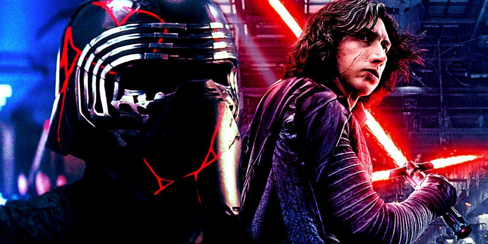 Star Wars' Kylo Ren in The Last Jedi and The Rise of Skywalker.