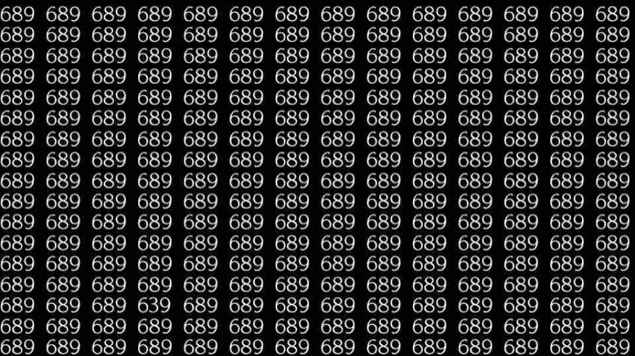 Optical Illusion Brain Test: If you have sharp eyes find 639 among 689 in 10 Seconds?