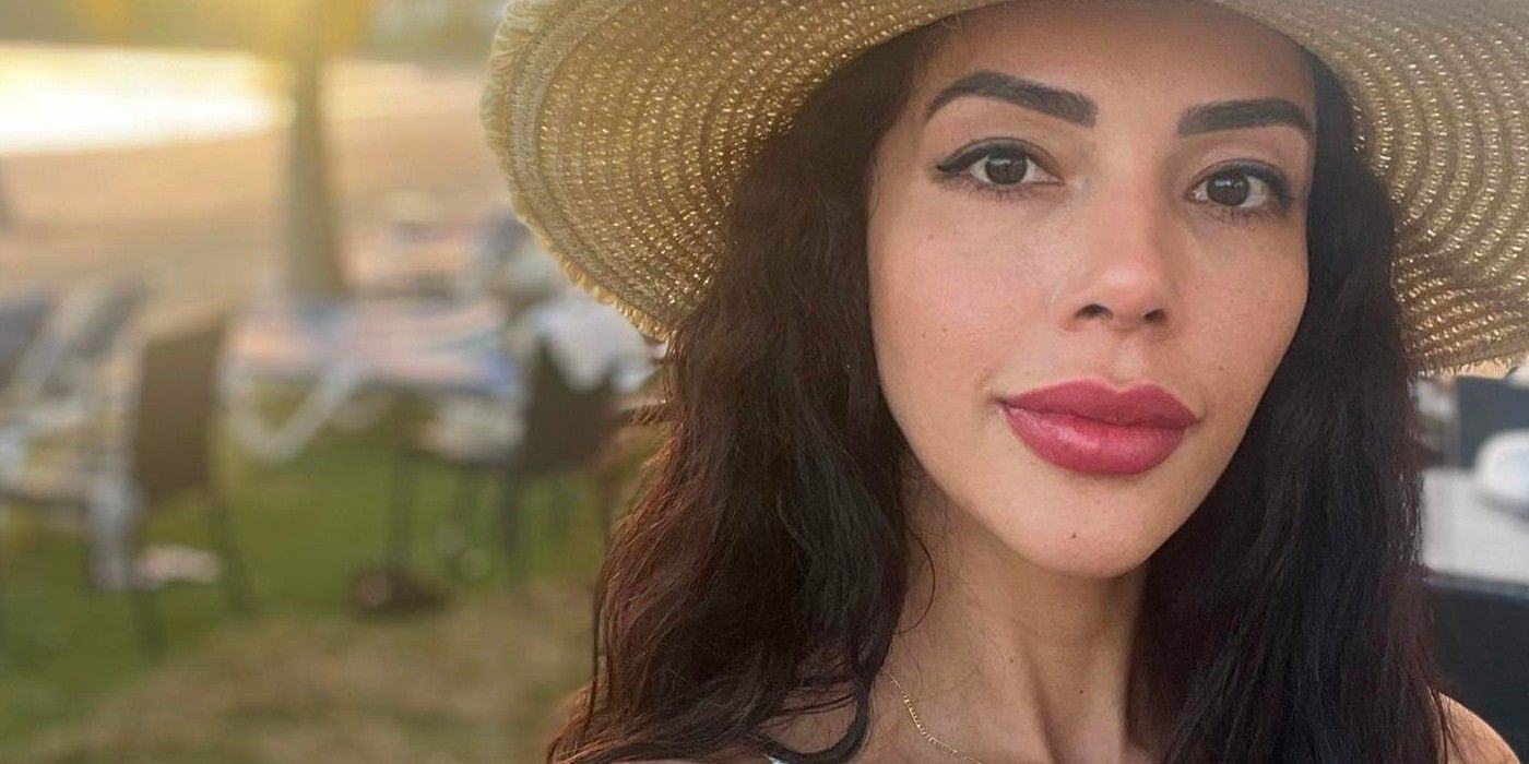 Jasmine Pineda from 90 Day Fiancé posing in straw hat glam makeup