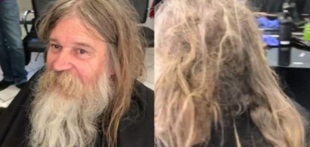 A free barber for a homeless man and now he looks like a different man