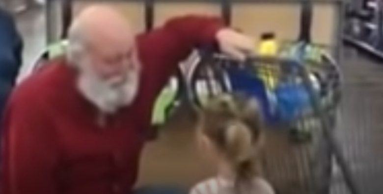 A two-year-old girl mistook a man for Santa Claus and I was moved to hear her reaction