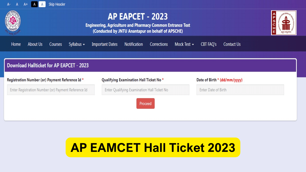 AP EAMCET Hall Ticket 2023