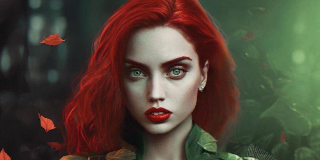 Fan art of Ana de Armas as the DCU Poison Ivy