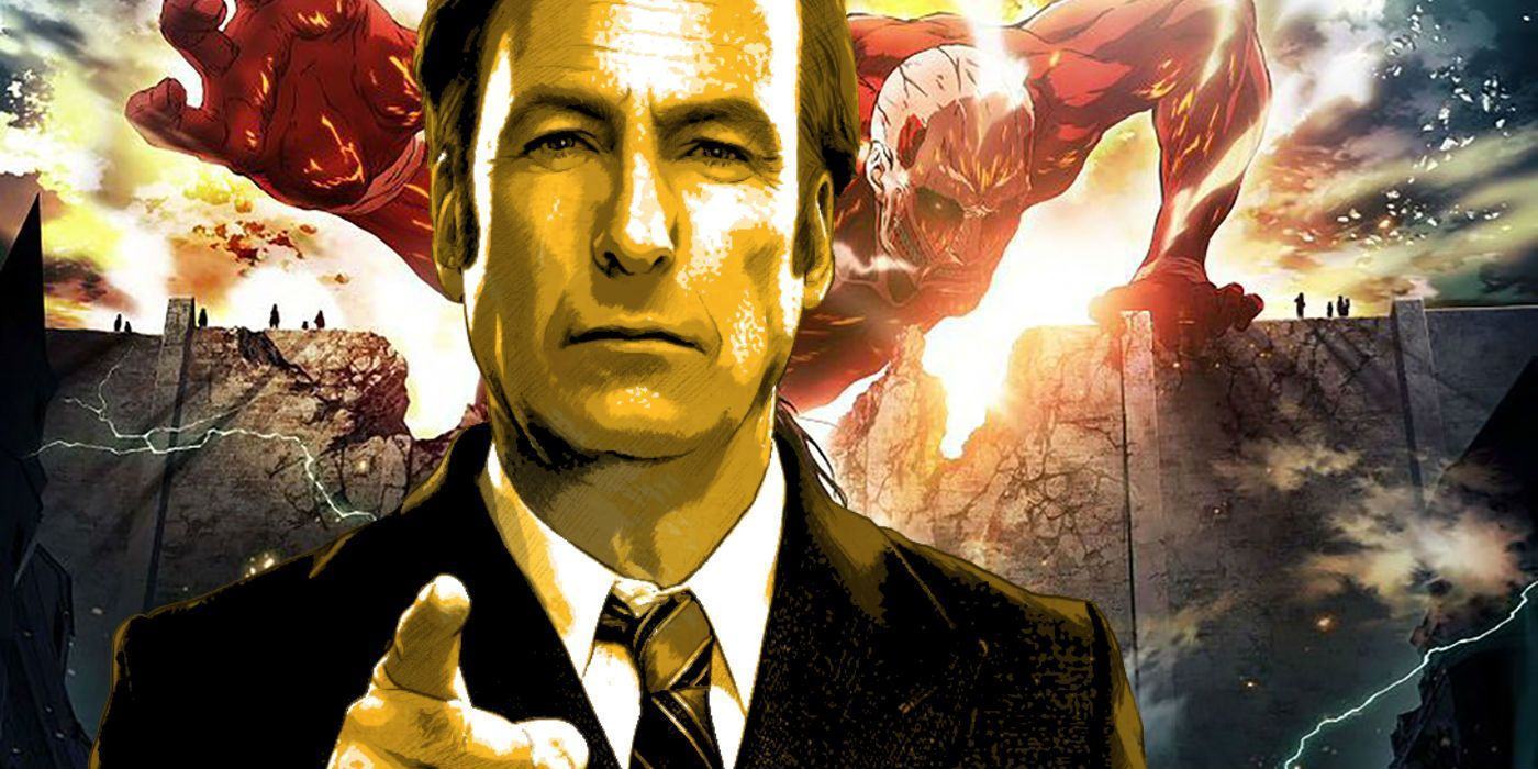 Bob Odenkirk as Saul Goodman Jimmy McGill in Better Call Saul Breaking Bad and Attack On Titan