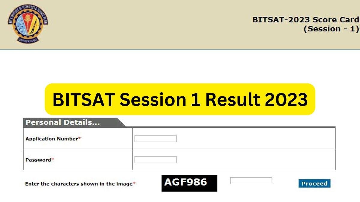 BITSAT Session 1 Result 2023