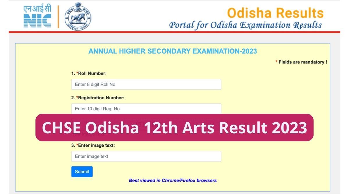 CHSE Odisha 12th Arts Result 2023 by June 8