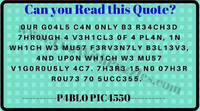 Can you read these quotes when letters are replaced by numbers?