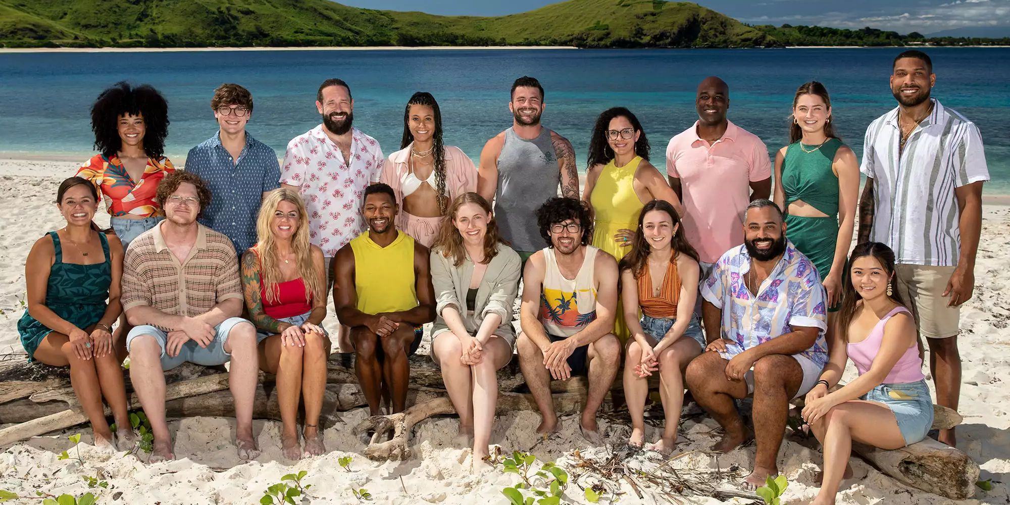 Official cast photo of Survivor 44 castaways.