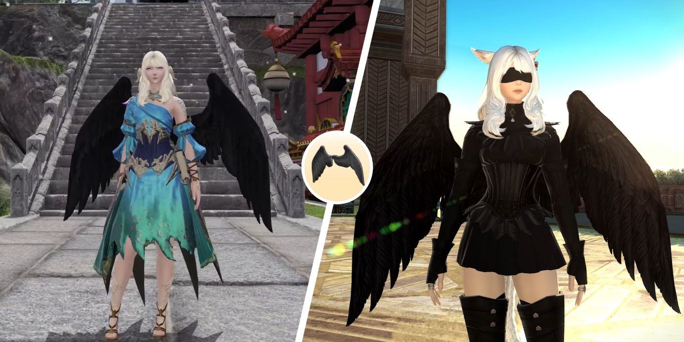 Final Fantasy XIV Fallen Angel Wings Showcase