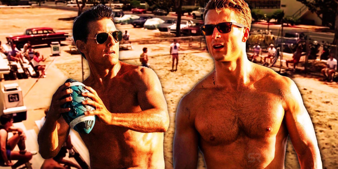 top-gun-maverick-volleyball-football-beach-scenes-compared