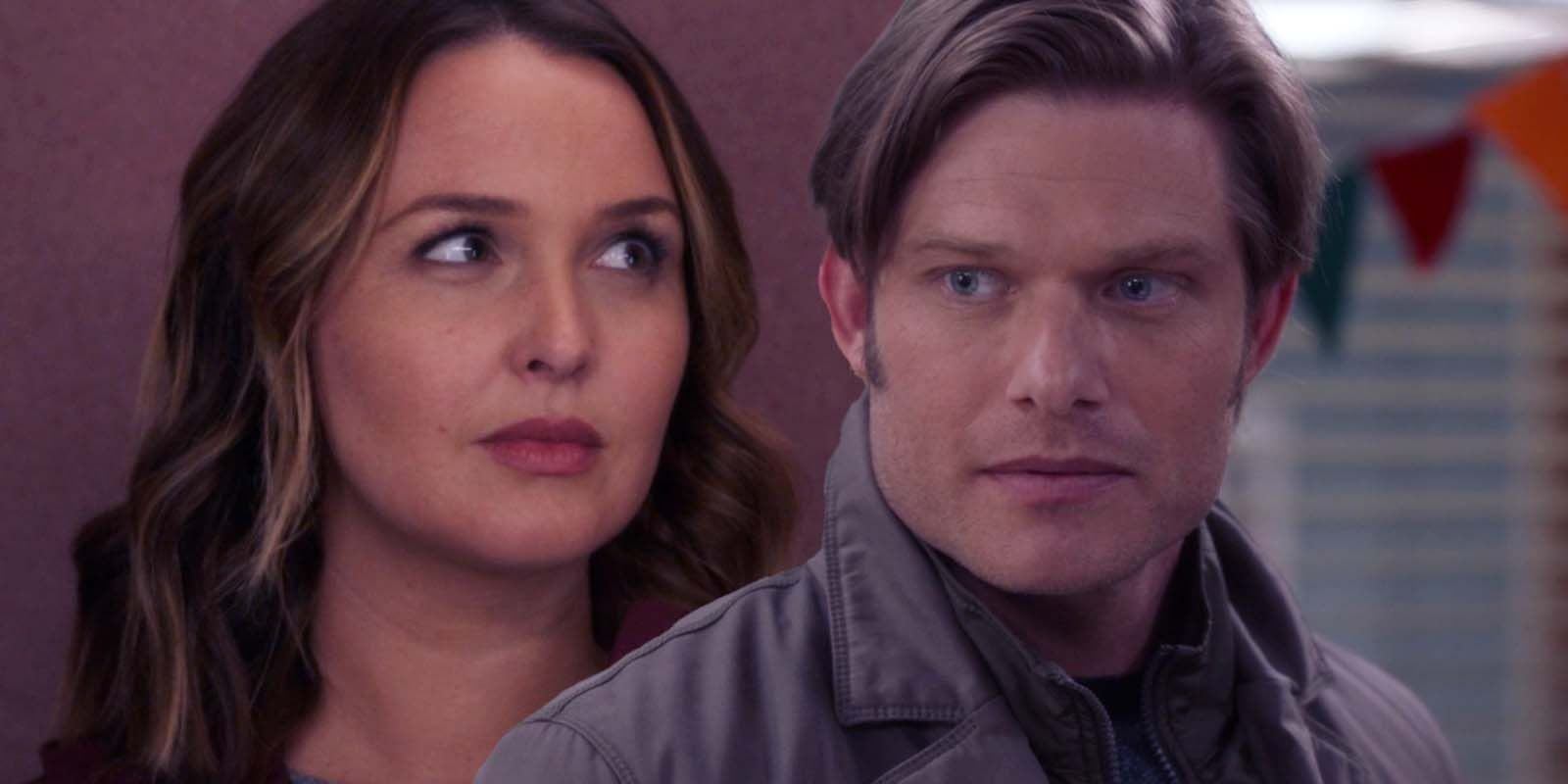 Camilla Luddington as Jo Wilson and Chris Carmack as Link in Grey's Anatomy season 18