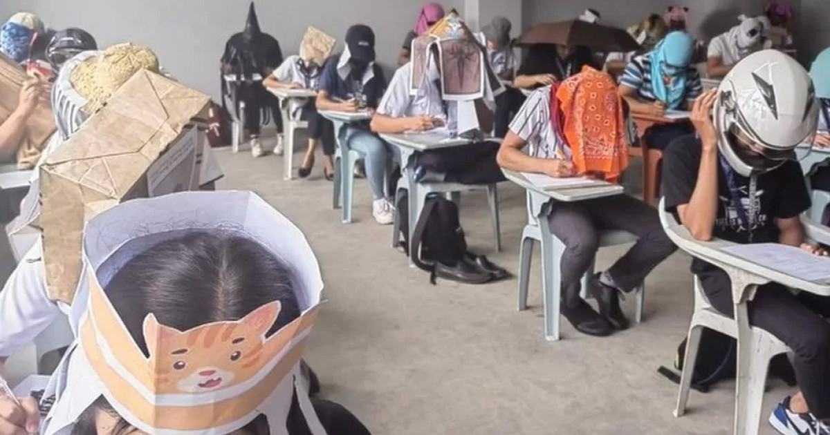 Humorous Philippine university anti-cheat exam cap goes viral