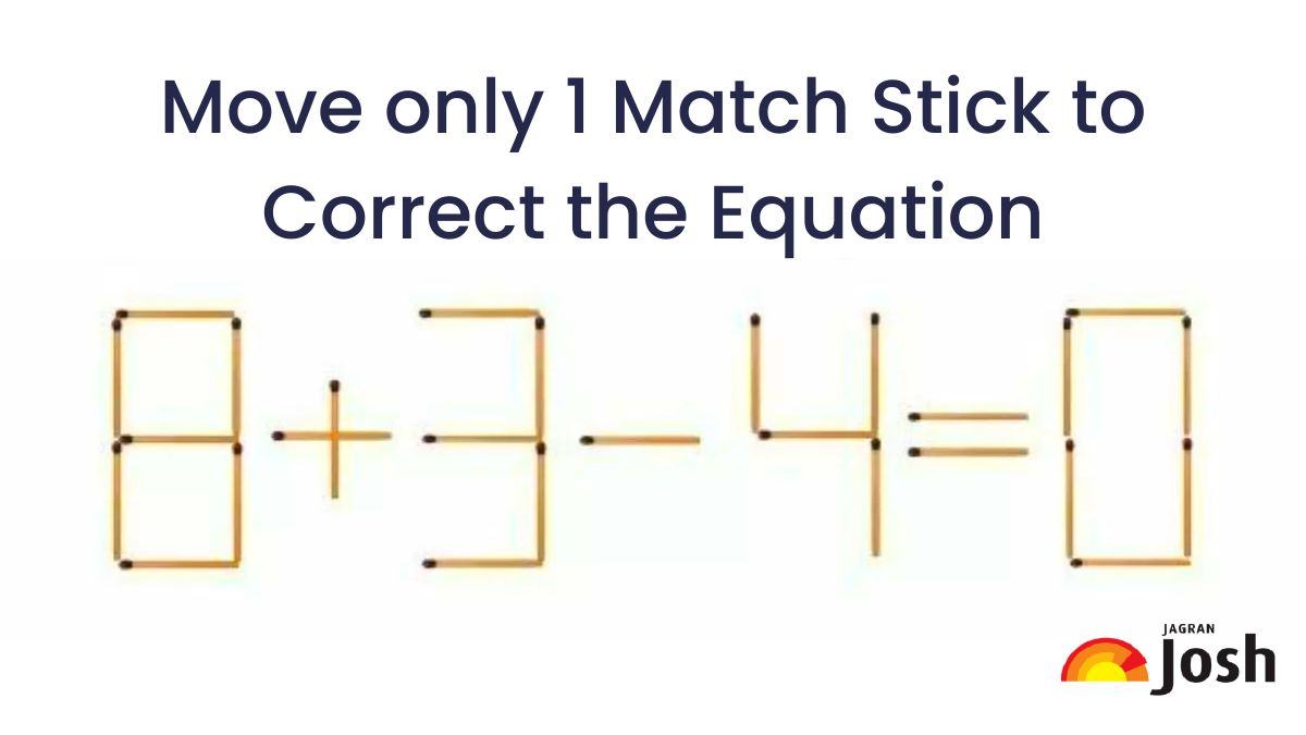 Can you move only 1 Matchstick to fix the equation within 9 secs?