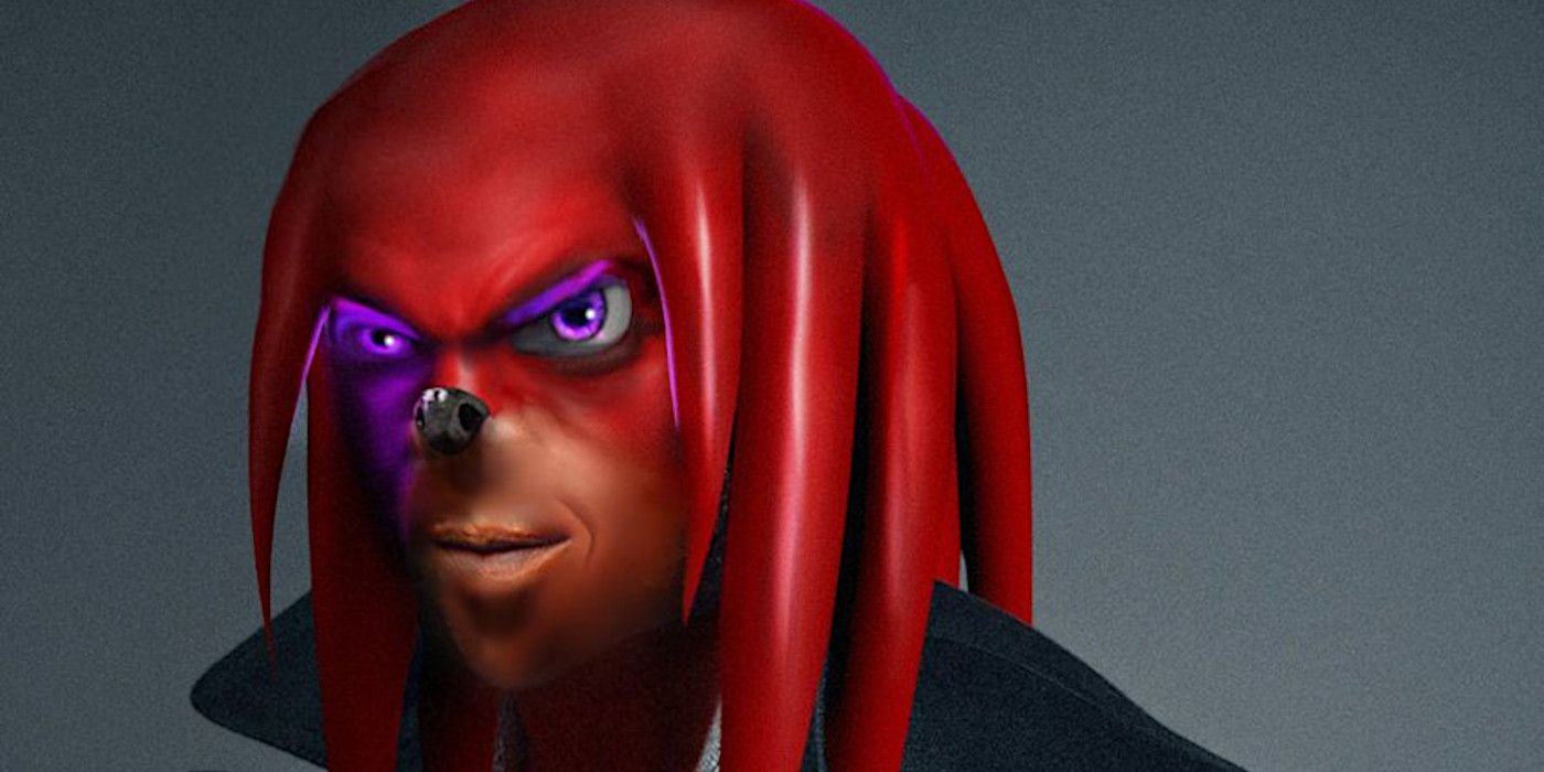 Idris Elba Becomes Knuckles In Cursed Sonic The Hedgehog 2 Fan Art