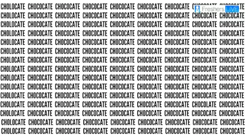 If you are a chocolate lover, your keen eye will figure out the word chocolate in 20 seconds