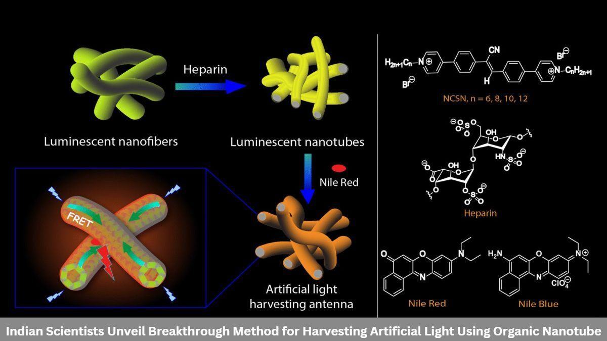 Indian Scientists Unveil Breakthrough Method for Harvesting Artificial Light Using Organic Nanotube