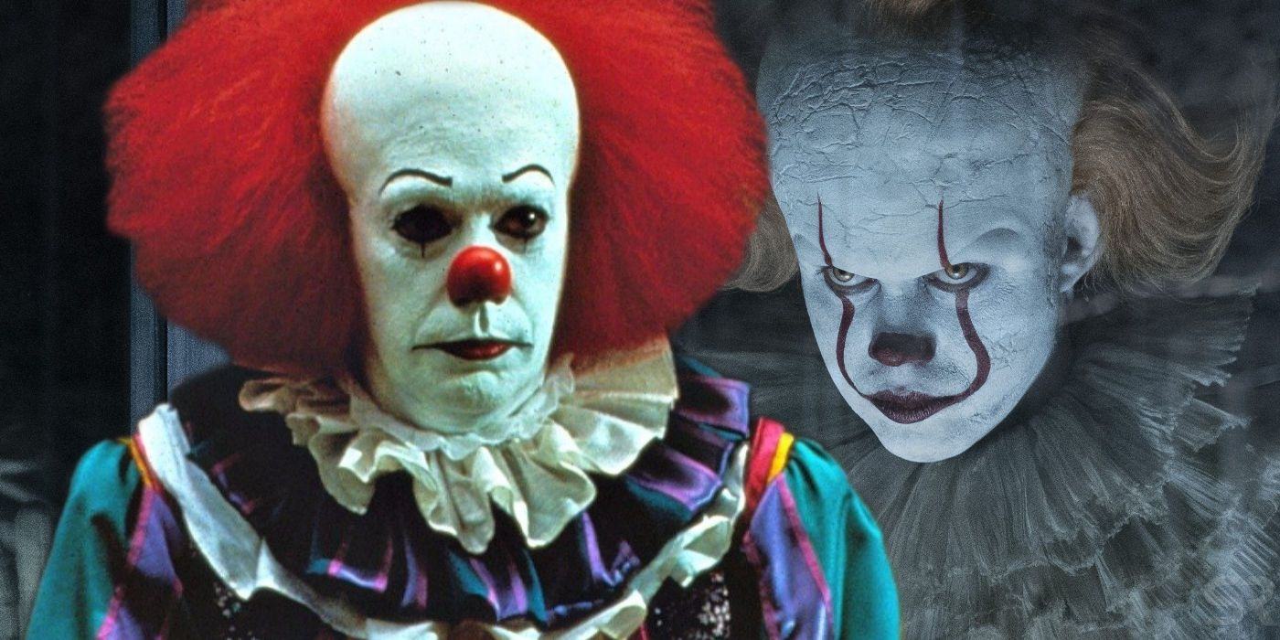 Tim Curry and Bill Skarsgard as IT Pennywise the Clown