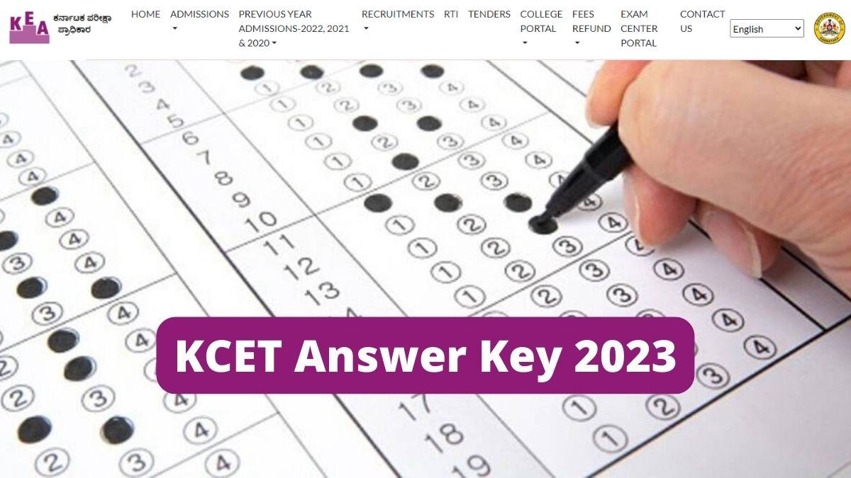 KCET Answer Key 2023