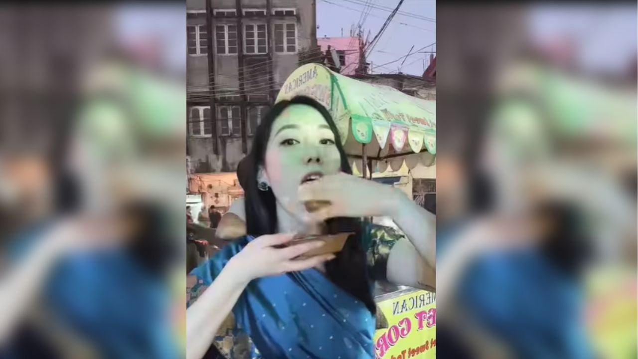 Korean woman tastes 10 types of golgapa, this flavor attracts foreign guests