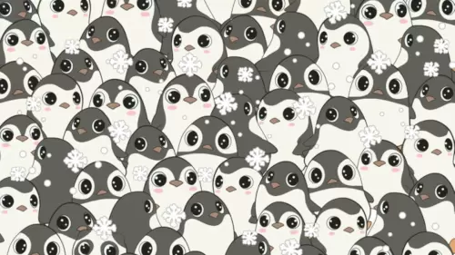 Only 10% can spot a cute panda among these penguins in less than 20 seconds.  You can?