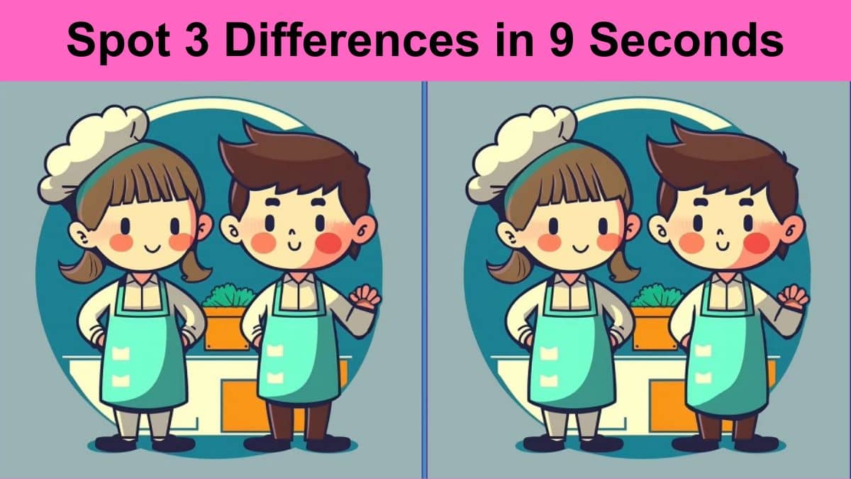 Spot 3 Differences in 9 Seconds