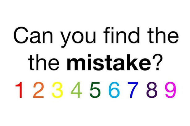 Only for "Genius".  This puzzle asks you to find a mistake — but how quickly can you spot it?