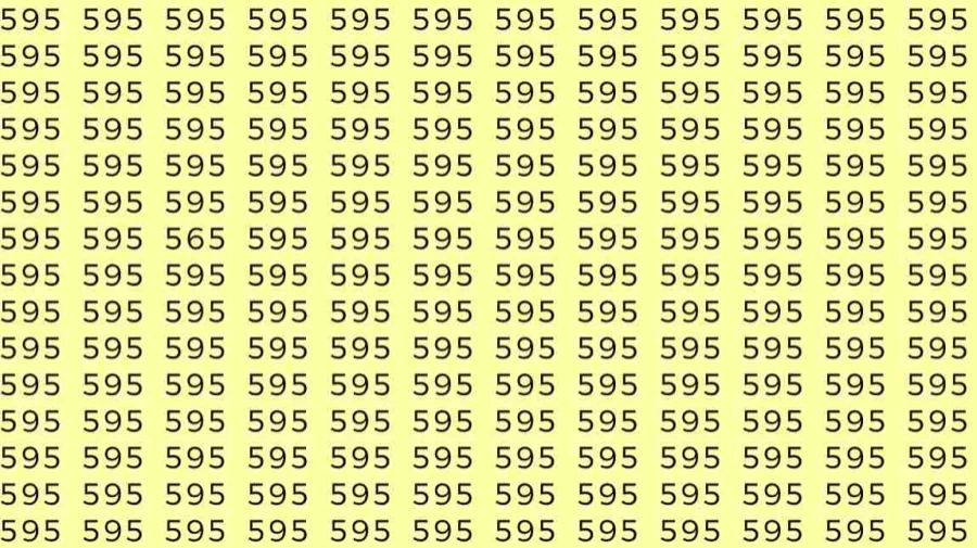 Optical Illusion Test: If you have sharp eyes find 565 among 595 in 10 Seconds?