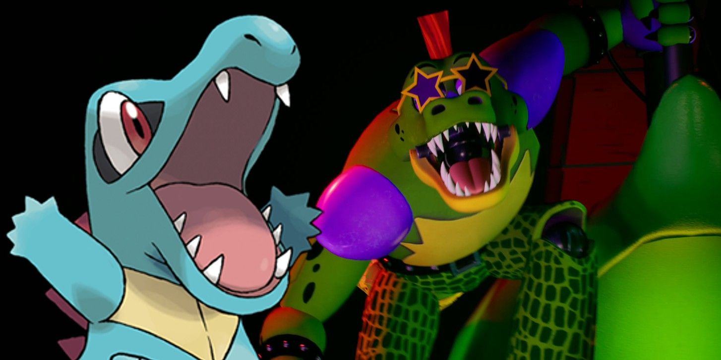 Pokemon's Tododile Reimagined As FNAF Security Breach Monty Gator