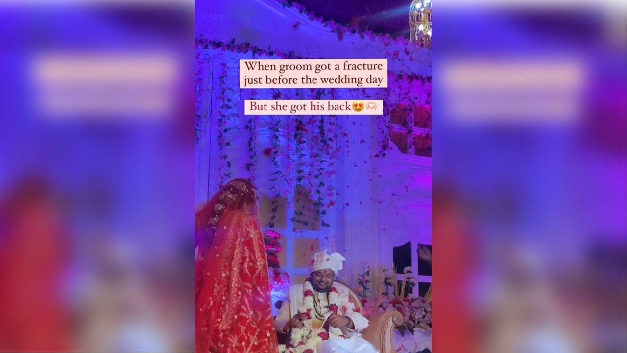 Seeing the groom break a bone, the bride does heart-stopping action during Jaimal ceremony, watch cute video