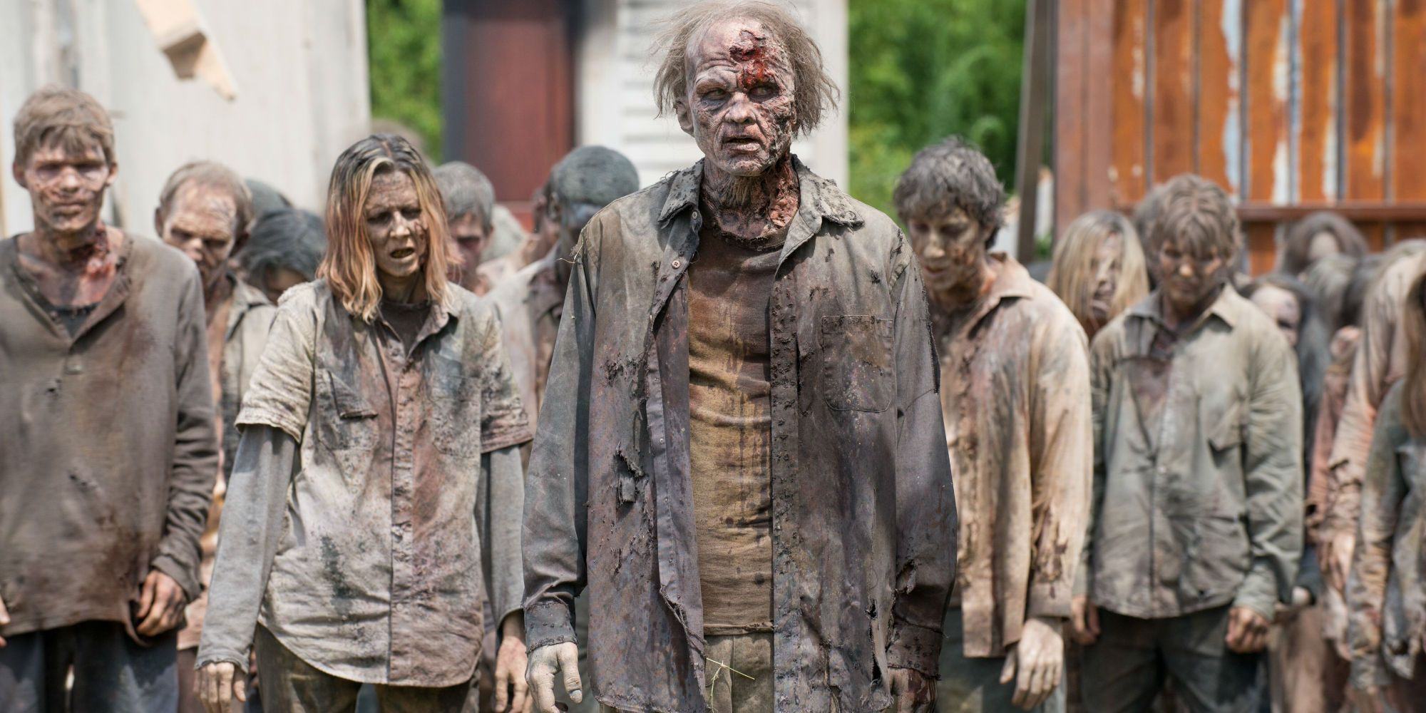 A zombie horde in The Walking Dead