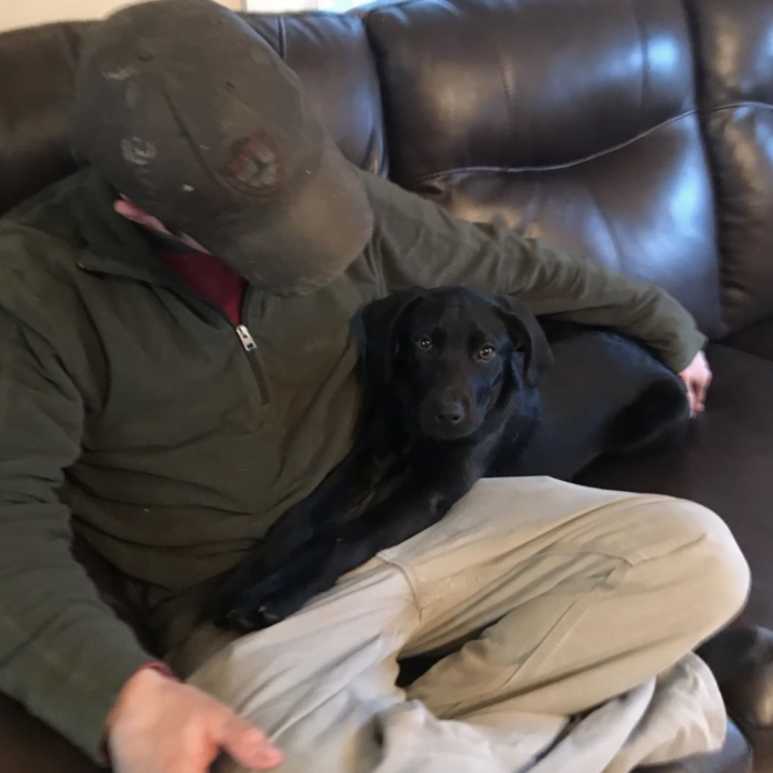 Touching shot.  A Deaf Man Adopts A Deaf Rescue Dog - He Teaches It Sign Language