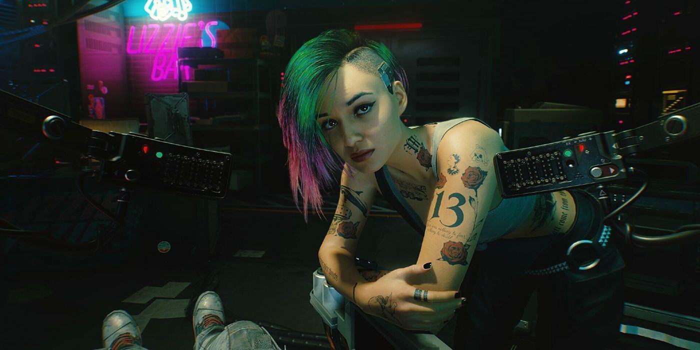 Image of Judy Alvarez Teaching V About Braindances In Cyberpunk 2077.