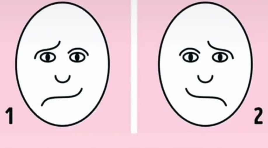 Which face is happier?  This optical illusion can reveal your personality