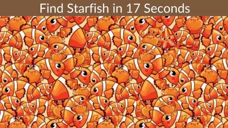 You are a genius if you can spot a starfish in 17 seconds or less.  No winner yet.