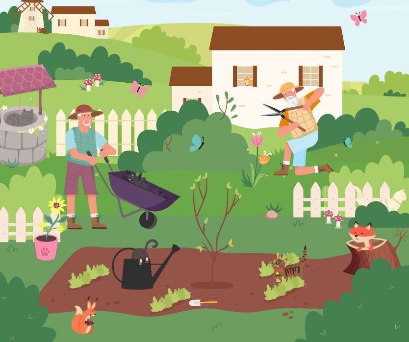 You need 20/20 vision to spot all SEVEN cats hiding in this garden in less than 15 seconds.