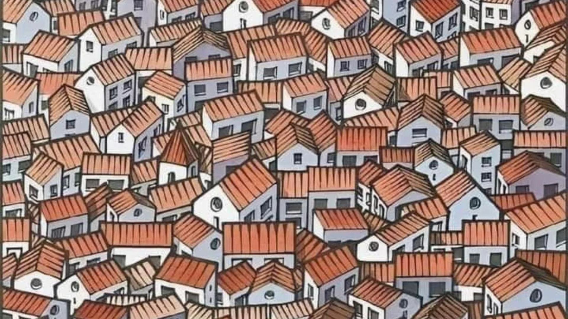 You have the eyes of a hawk if you can see the cat hiding among the houses in the viral image.